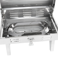 Barbecue marin Barbecue portable Barbecue en acier inoxydable 304 Gril à gaz de bateau monté à la verticale