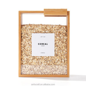 Bền Và Thân Thiện Với Môi Tre Thực Phẩm Dispenser Thực Phẩm Lưu Trữ Container Và Ngũ Cốc Dispenser Gạo Hoặc Ngũ Cốc - Product Image 2