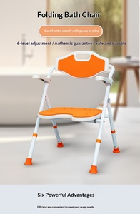 <span class=keywords><strong>Chaise</strong></span> <span class=keywords><strong>de</strong></span> <span class=keywords><strong>douche</strong></span> élargie, capacité <span class=keywords><strong>de</strong></span> charge <span class=keywords><strong>de</strong></span> 350 livres, pliable, revêtement en poudre, moderne, <span class=keywords><strong>pour</strong></span> personnes obèses, sièges épais et rembourrés, non installés - Product Image 6