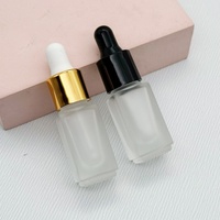 Flacon compte-gouttes en verre pour huile essentielle miniature personnalisé de 3 ml avec bouchon doré