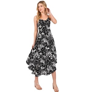 Abito sottoveste donna 100% Rayon stile Hawaii Design <span class=keywords><strong>tropicale</strong></span> abito da vacanza stampato personalizzato - Product Image 5