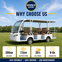 Bus touristique adapté aux sites touristiques, bus électrique de grande capacité pour les grands sites touristiques