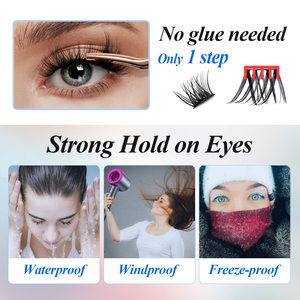 Pre pegado autoadhesivo Diy pestañas logotipo personalizado <span class=keywords><strong>XXL</strong></span> bandeja de pestañas racimo prensa en la extensión de pestañas - Product Image 5