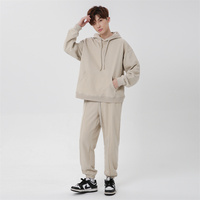 Ensemble de sweats à capuche unisexe personnalisables ODM avec logo, en coton épais, coupe oversize, imprimé coloré, grandes tailles, poches, anti-rétrécissement