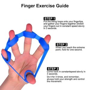 Five-Finger Silicone Expander Gym Hand Grip Wrist Stretcher Resistance <b>Band</b> Elastic Strength Trainer <b>Exercise</b> Finger - Product Image 2