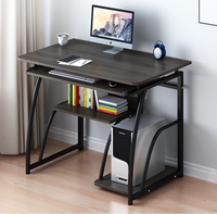 Bureau d'ordinateur extensible AILICHEN avec combinaison bureau et étagère, design pratique et gain de place