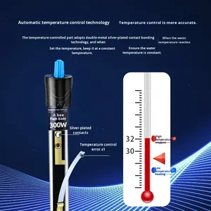 <span class=keywords><strong>Calentador</strong></span> Sumergible Duradero de Acero Inoxidable 304 con Varilla Resistente a la Corrosión y Control <span class=keywords><strong>Automático</strong></span> de Temperatura <span class=keywords><strong>para</strong></span> Acuarios de Peces Tropicales - Product Image 2