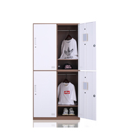 Auberge scolaire casiers en acier casiers dortoir à 4 portes armoire en acier vêtements personnalisé ouvrier école métal acier