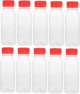 Bouteilles de jus en plastique carrées de 60 ml et 100 ml de fabrication chinoise pour jus de citron, pomme et orange - Product Image 1