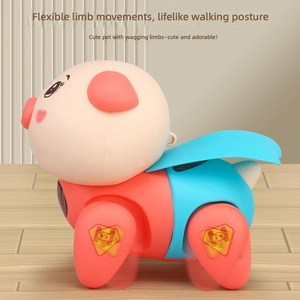 Jouet Électrique pour Enfants avec Corde à Tirer : Adorable Animal de Compagnie, Chien Super-Héros, Musique, Lumières et <span class=keywords><strong>Cochon</strong></span> Rampant – Jouet d'Éveil Précoce - Product Image 3
