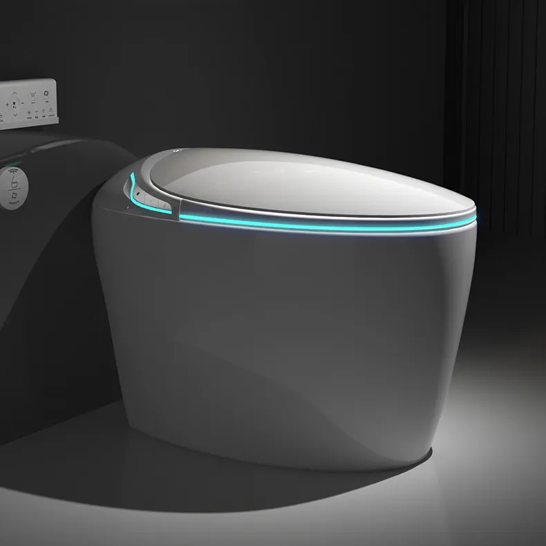 gravity flushing smart toilet bowl cheap smart toilet seat intelligent automatic operation