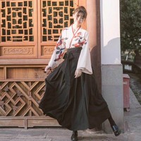 Ensemble Hanfu modernisé au style rétro, Kimono vintage, Robe longue élégante pour femme adulte, style jeune et doux