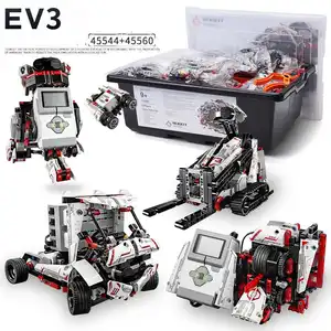 Yüksek teknoloji EV3 robotik oyuncak birbirine yapı taşları tuğla seti Diy Eletronic programlanabilir eğitim kiti 45544 45560