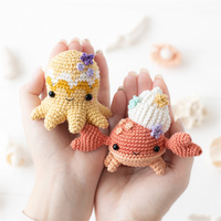 Vente en gros de mini-poupées sirènes amigurumi en coton PP, jouets en peluche, poupées sirènes miniatures en crochet faites à la main sur mesure