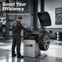 Équipement d'équilibrage de pneus haute précision LEO L9030, mesure entièrement automatique 1g, 10"-24", 70kg