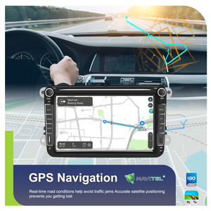 Radio para Auto Android Podofo de 8'' 4+64G con CarPlay/Android Auto Inalámbrico, GPS, WIFI, FM, RDS para Volkswagen/Seat/Skoda, Electrónica para Auto OEM - Product Image 4