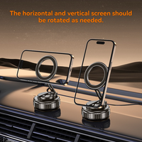 Support de téléphone portable multifonctionnel à 360 °, stable, sous vide, adsorption magnétique, flexible, pliable, pour voiture et bureau.