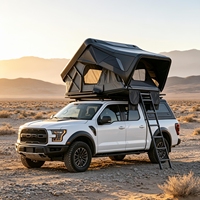 Tente de toit rigide ABS à ouverture latérale pour 3-4 personnes, 4 saisons, en tissu Oxford, pour camion, SUV, 4x4, camping tout-terrain