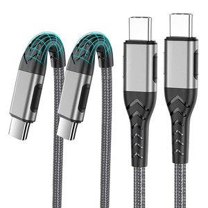 <b>Usb</b> Cables Fast Charging Type <b>C</b> to <b>C</b> Data Cable Charger 100w Wired Braided Cable for Mobile Phone - Product Image 1