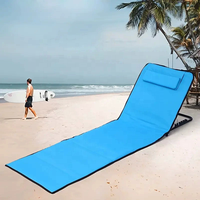 Chaise de piscine de plage à dossier haut Chaise de jardin en métal en aluminium durable et légère avec tissu Oxford pour une utilisation en extérieur