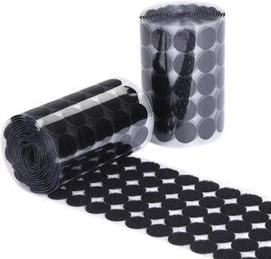 Points autocollants noirs découpés à la forme, points auto-agrippants, points auto-adhésifs pour l'école et le bureau - Product Image 1