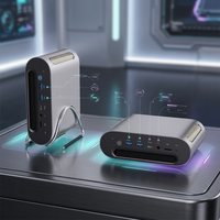 Mini PC FEVM FA880 PRO con AMD Ryzen 7 8840HS de 8 Núcleos, RAM DDR5, SSD+HDD PCIe4.0, Oculink, USB4, Computadora para Juegos con Windows 11, Nuevo