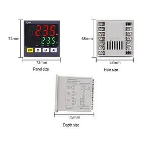 TC4M 72*72 SSR Relay Dual Output Multiple Input Digital Intelligent PID Temperature Controller With CE