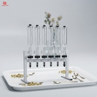 Ensemble de distributeurs de parfum de table minimalistes en argent avec bouteilles de 375 ml, présentoir de bar à parfums pour mariages et magasins de détail