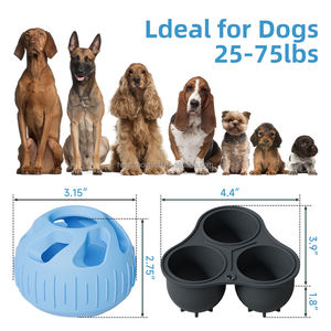 Nuovo personalizzato interattivo in Silicone cane che lecca palla facile da pulire palla a lunga durata forniture per animali domestici cibo da masticare giocattolo per cani surgelati - Product Image 3