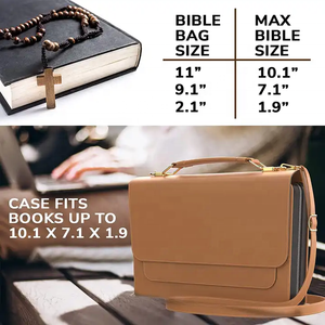 Bolsas para la Biblia para Mujer, Estuche para Libros con Asa, Impermeable, Estuche Grande para la Biblia para Mujer, Cuero PU - Product Image 1