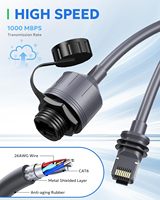 Adaptador Ethernet para Starlink Gen 3/Mini, Cable de Extensión Impermeable a Conector Hembra RJ45, Acoplador para Enrutador de Antena Starlink V3