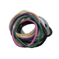 Bracelet élastique réglable en chaîne de maïs |   Bracelet manchette extensible ajouré en maille pour superposition