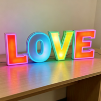 Letrero Luminoso LED RGB Multicolor para Exteriores, Resistente al Agua, con Iluminación Frontal 3D, Control por Aplicación, para Oficina y Hogar