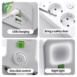 Adaptateur USB transfrontalier standard européen avec cordon et prise pour trois, quatre ou cinq prises MFi - Product Image 4
