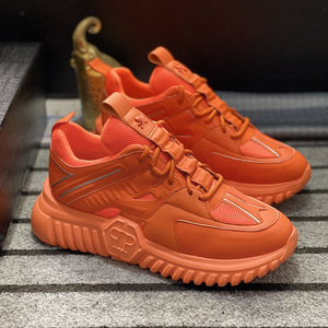 <b>Studded</b> genuine leather sneakers lightweight luxury outdoor travel soft sole shock-absorbing dad lace-up trendy casual shoes - Product Image 4
