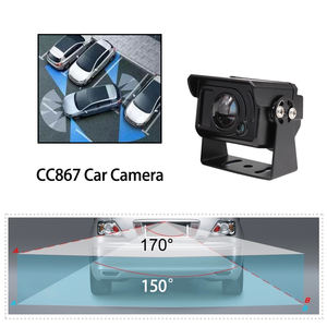 Pour tout véhicule étanche à la poussière 170-180 degrés caméra de vue arrière de voiture tableau de bord caméra wifi sauvegarder 4k double caméra de voiture - Product Image 1