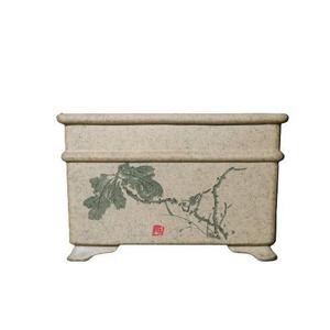 Maceta Cuadrada Zisha Tallada a Mano, Hecha con Arcilla Huangjiangpo y Arcilla Duan - Product Image 5