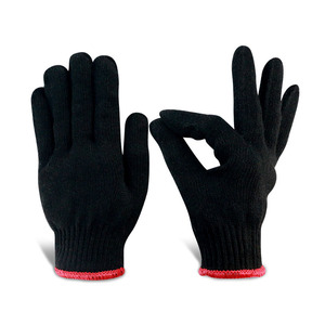 Guanti di sicurezza sul lavoro in cotone nero antiscivolo per la protezione delle mani all'ingrosso per meccanica - Product Image 4