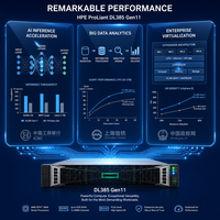 Serveur en rack 2U ProLiant DL385 Gen11 d'origine, nouveau, avec double processeur AMD EPYC 160 cœurs, 6 To de mémoire DDR5, PCIe Gen5, GPU, IA, Big Data, Analytics