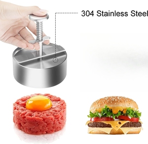 Prensa de Hambúrguer em Aço Inoxidável, Modelador Redondo, Utensílio para Fazer Hambúrguer com Recheio Antiaderente - Product Image 2