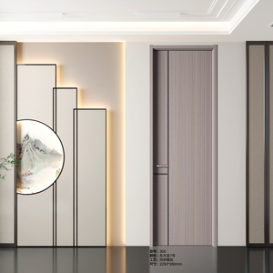 Modern Eco-friendly Water-Resistant Solid <b>Wood</b> Interior <b>Doors</b> Bathroom Customized Design Polish Panel Villas Hotels Apartment - Product Image 3