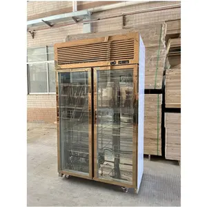 Transparente Glastür gekühlte Vitrine aufrecht Gefrier schrank Fleisch Display Kühlschrank trocken alternden Kühlschrank