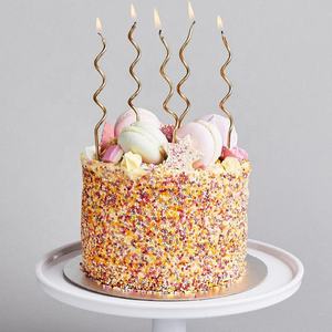 Macarons Metálicos Coloridos, 6 Piezas, Velas en Espiral, Accesorios <span class=keywords><strong>de</strong></span> Decoración para Pasteles, para Fiestas <span class=keywords><strong>de</strong></span> Pascua y Suministros <span class=keywords><strong>de</strong></span> Repostería - Product Image 2