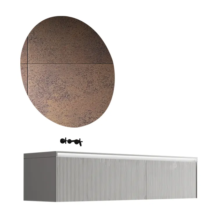 TNS 0013C New Design Italian bathroom Cabinet single rectangle sink Cabinet Basins vanity Wooden Bathroom Vanity