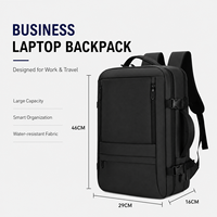 Tas Ransel Laptop Anti Air Motif Geometris Logo Kustom Kapasitas Besar untuk Kantor dan Perjalanan dengan Port USB Pengisian Daya dan Ritsleting