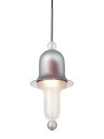 Lustre Minimaliste Postmoderne de Designer Italien, Petit Lustre pour Restaurant et Bar, Logo Imprimé en 3D, Verre Teinté, Lustre de Chevet Moyen