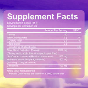 Vendas quentes Yerba Chá Yerba Mate Pó Instantâneo Probióticos Pó Limpo para Gut Health Nootropics Bebidas 330 Gram - Product Image 4