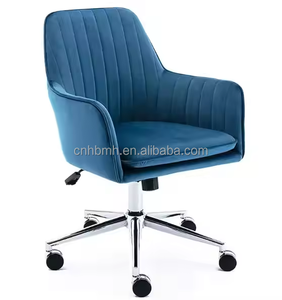 Офисный стул вращающийся бархатный тканевый стул для отдыха, офисный стул для гостиной с колесами - Product Image 2