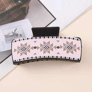 คลิปหนีบผมรูปดอกทานตะวันทำจากหนัง PU สไตล์โบฮีเมียนสำหรับผู้หญิง - Product Image 2