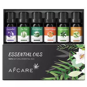 Ensemble Cadeau personnalisé de haute qualité 100% à base de plantes aromathérapie huile essentielle de soin de la peau pour la peau comprenant des graines de thé au romarin Rose - Product Image 1